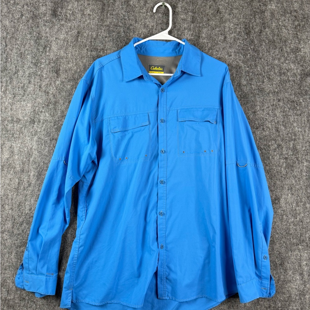 Cabela's Blue Button-Up Shirt